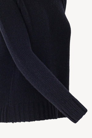 Dolcevita Manica Raglan 10 Fili in Puro Cashmere Notte