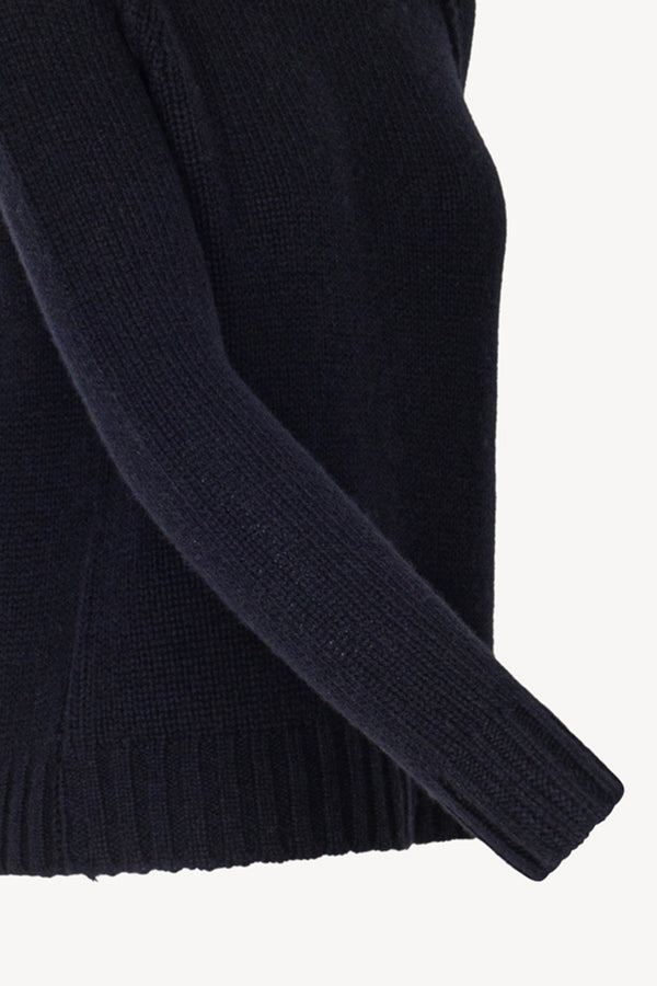Dolcevita Manica Raglan 10 Fili in Puro Cashmere Notte