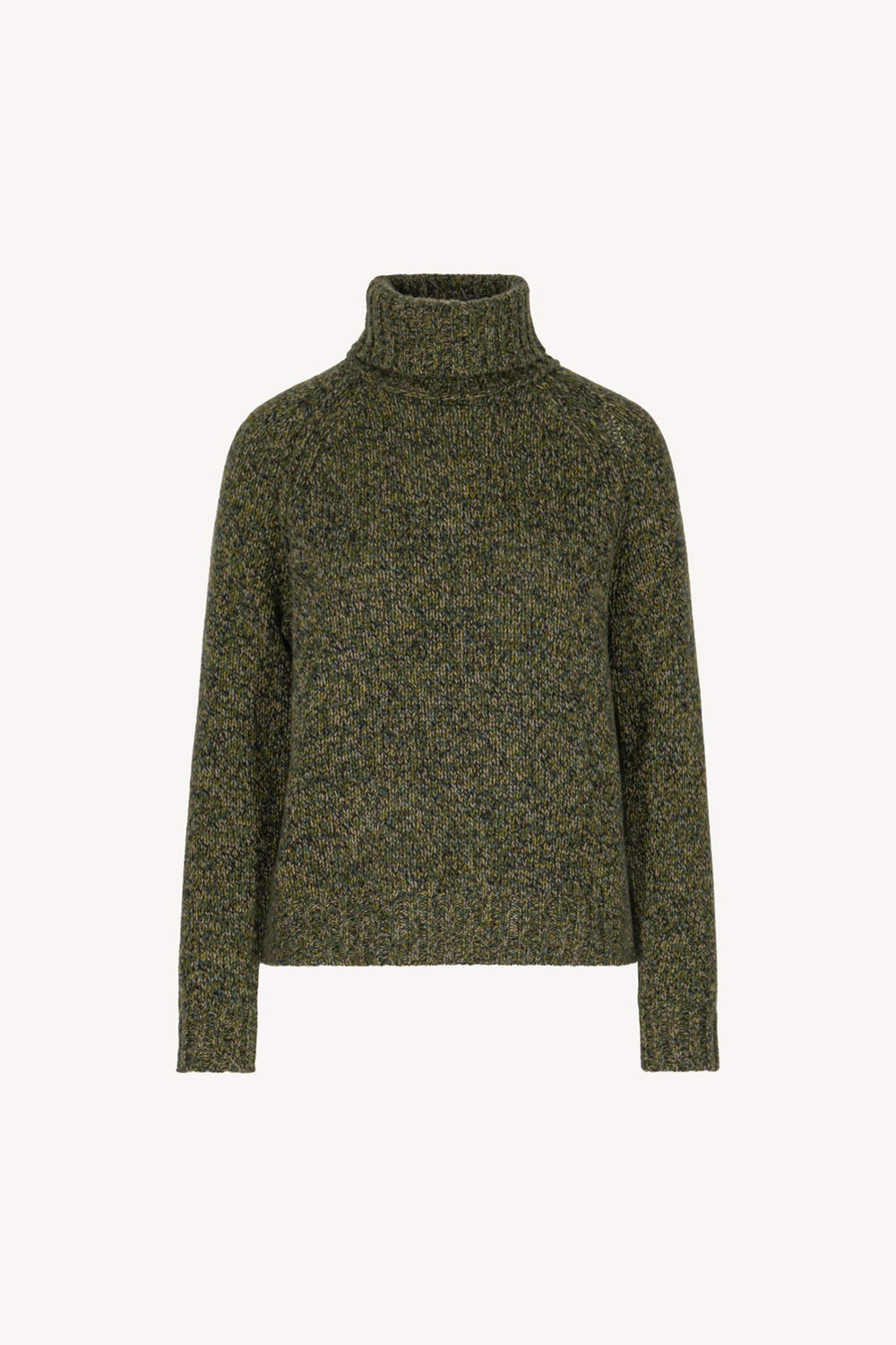 Dolcevita Manica Raglan 10 Fili in Puro Cashmere Moulinè Foresta