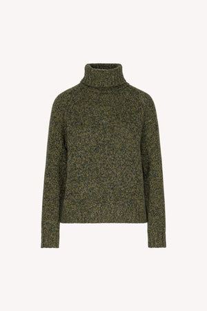 Dolcevita Manica Raglan 10 Fili in Puro Cashmere Moulinè Foresta
