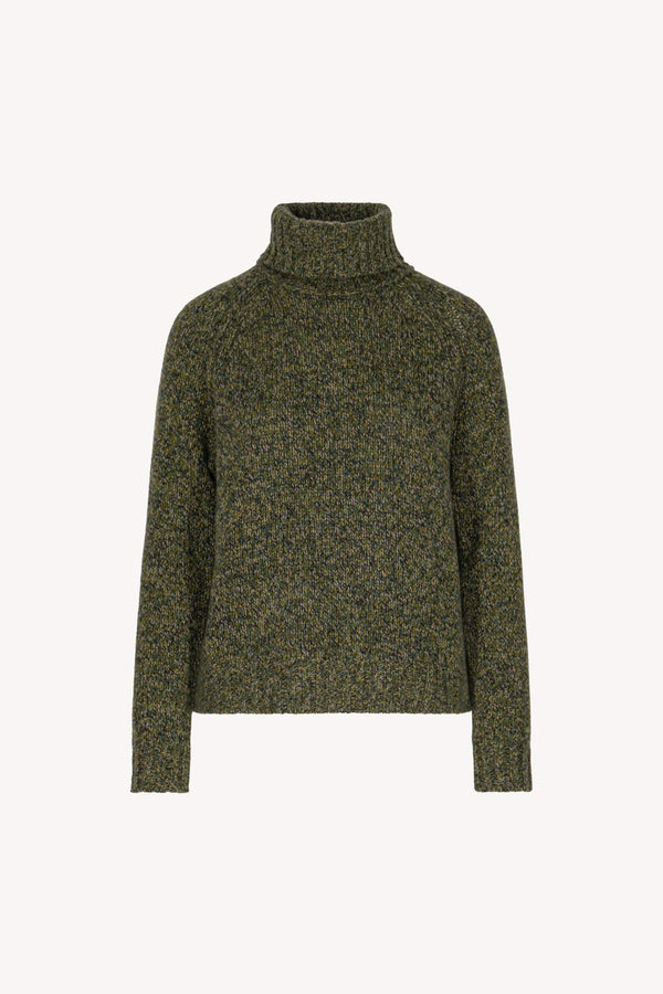 Dolcevita Manica Raglan 10 Fili in Puro Cashmere Moulinè Foresta