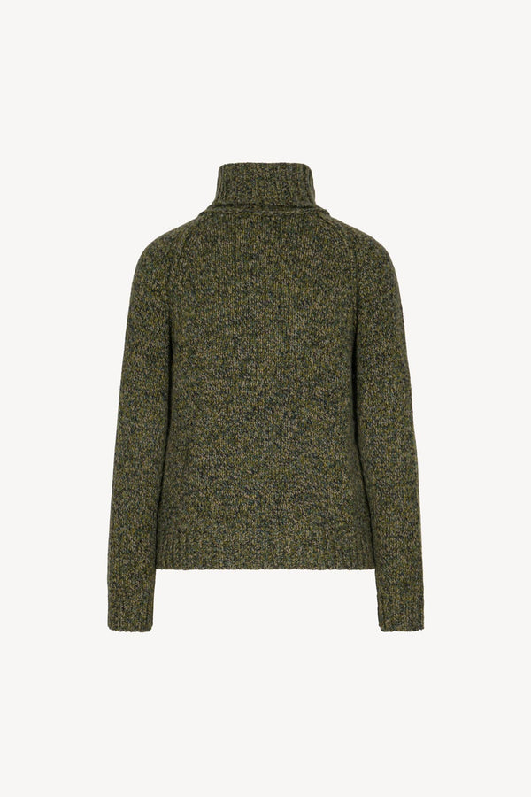 Dolcevita Manica Raglan 10 Fili in Puro Cashmere Moulinè Foresta