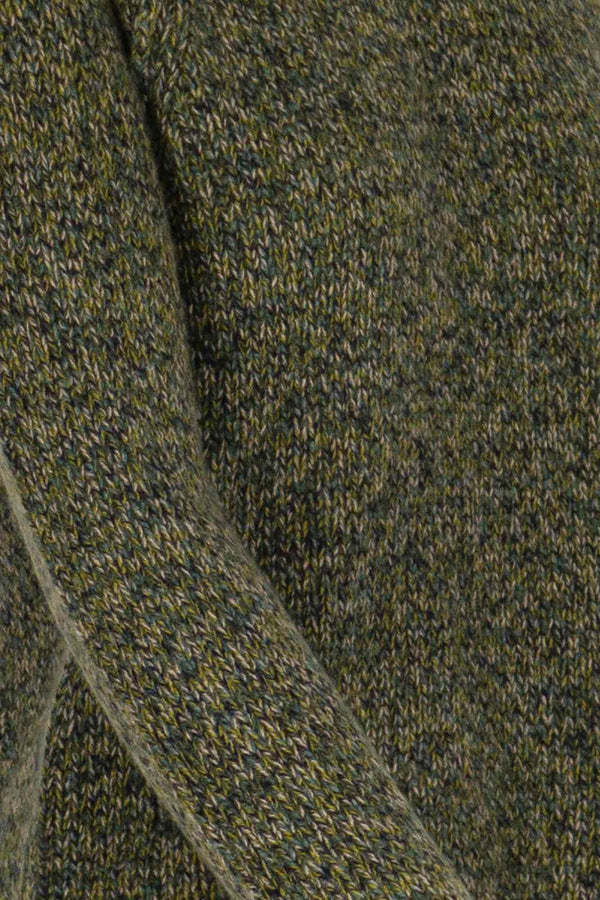 Dolcevita Manica Raglan 10 Fili in Puro Cashmere Moulinè Foresta