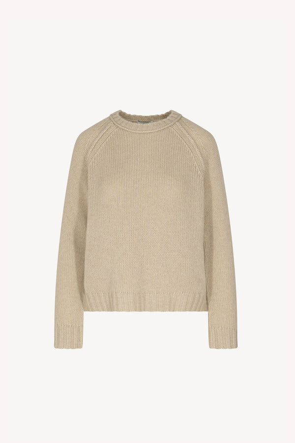Girocollo Manica Raglan 10 Fili in Puro Cashmere Avena