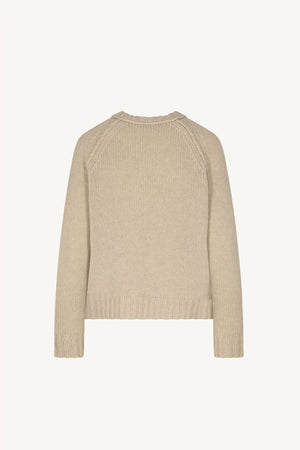 Girocollo Manica Raglan 10 Fili in Puro Cashmere Avena