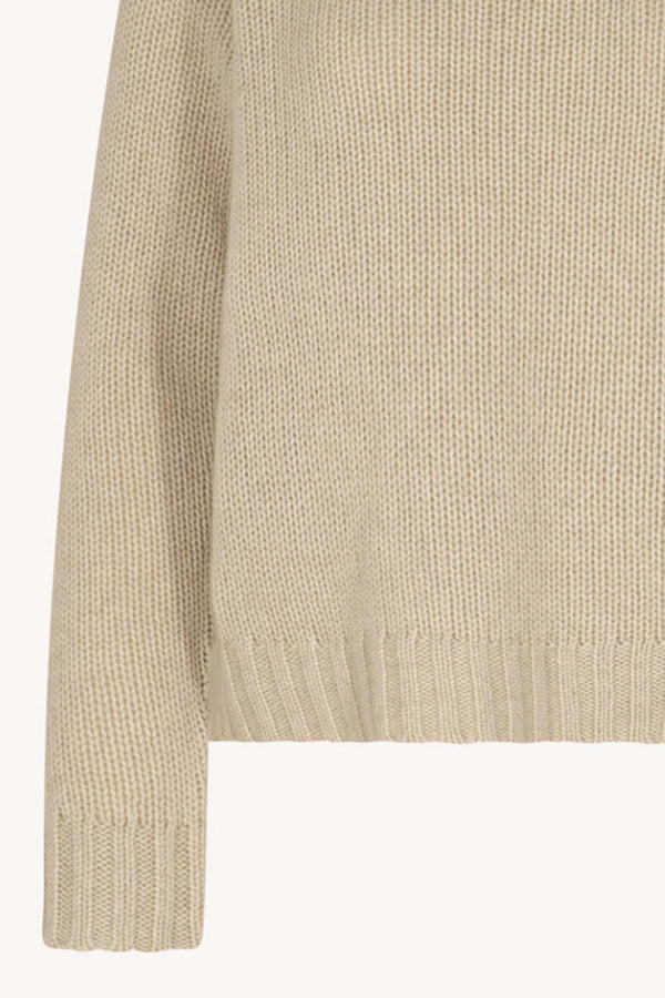 Girocollo Manica Raglan 10 Fili in Puro Cashmere Avena