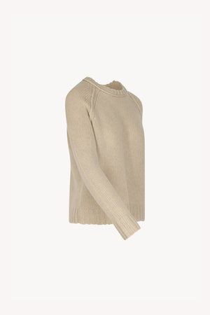 Girocollo Manica Raglan 10 Fili in Puro Cashmere Avena