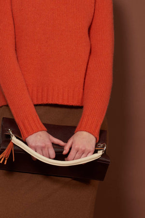 Girocollo Manica Raglan 10 Fili in Puro Cashmere Spezie