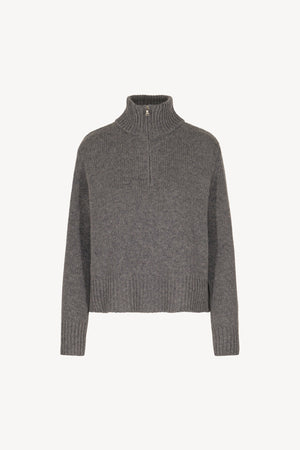 Maglia Lupetto con Zip 10 Fili in Puro Cashmere Derby