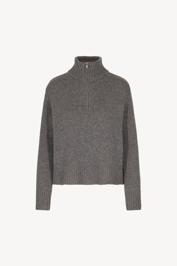 Maglia Lupetto con Zip 10 Fili in Puro Cashmere Derby