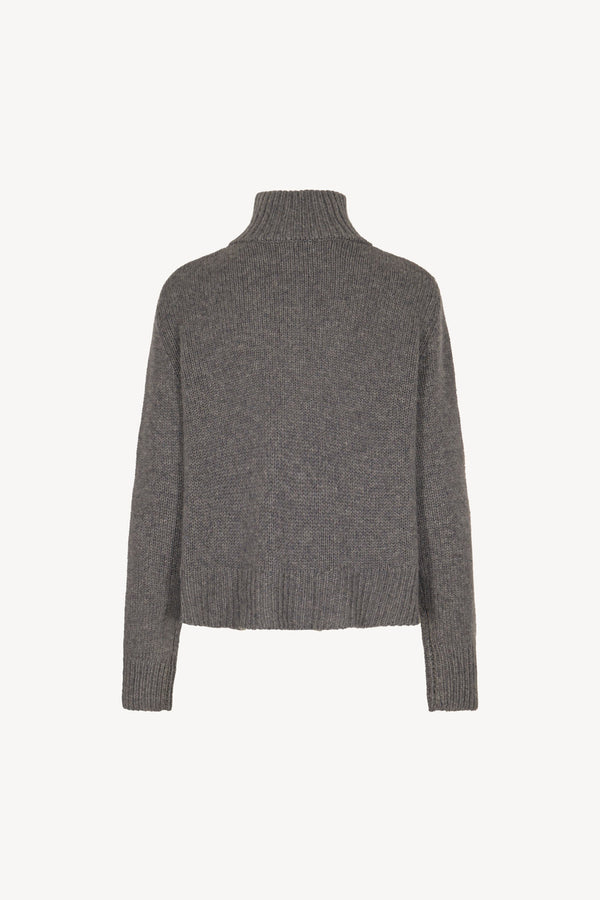 Maglia Lupetto con Zip 10 Fili in Puro Cashmere Derby