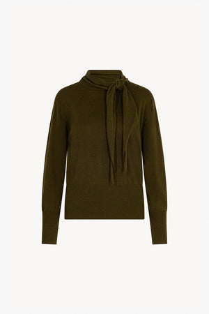 Maglia con Collo a Sciarpa in Seta Cashmere Foresta