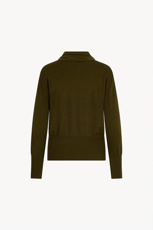 Maglia con Collo a Sciarpa in Seta Cashmere Foresta