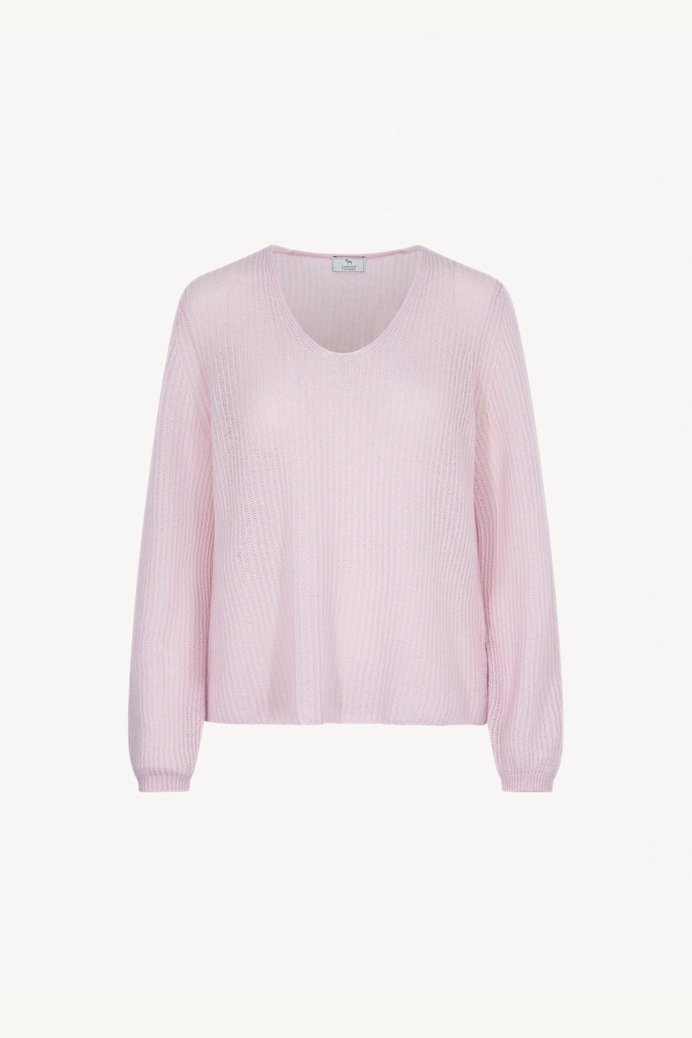 Maglia Scollo a V Costa Inglese in Puro Cashmere Rosa