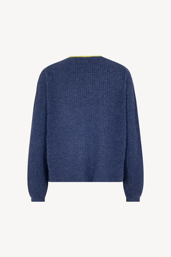 Maglia scollo V a coste Puro Cashmere