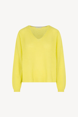 Maglia scollo V a coste Puro Cashmere
