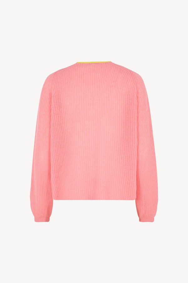 Maglia scollo V a coste Puro Cashmere