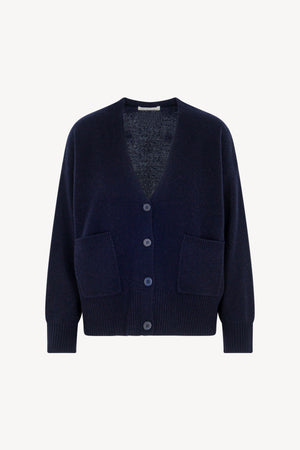 Cardigan bordo a contrasto Puro Cashmere