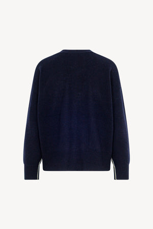 Cardigan bordo a contrasto Puro Cashmere