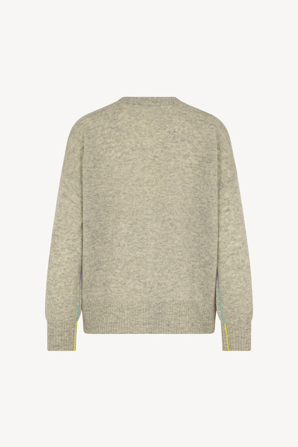 Cardigan bordo a contrasto Puro Cashmere