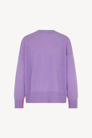 Cardigan bordo a contrasto Puro Cashmere