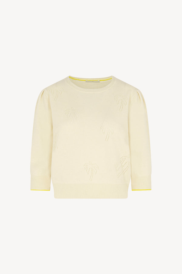 Maglia intarsio palme Puro Cashmere