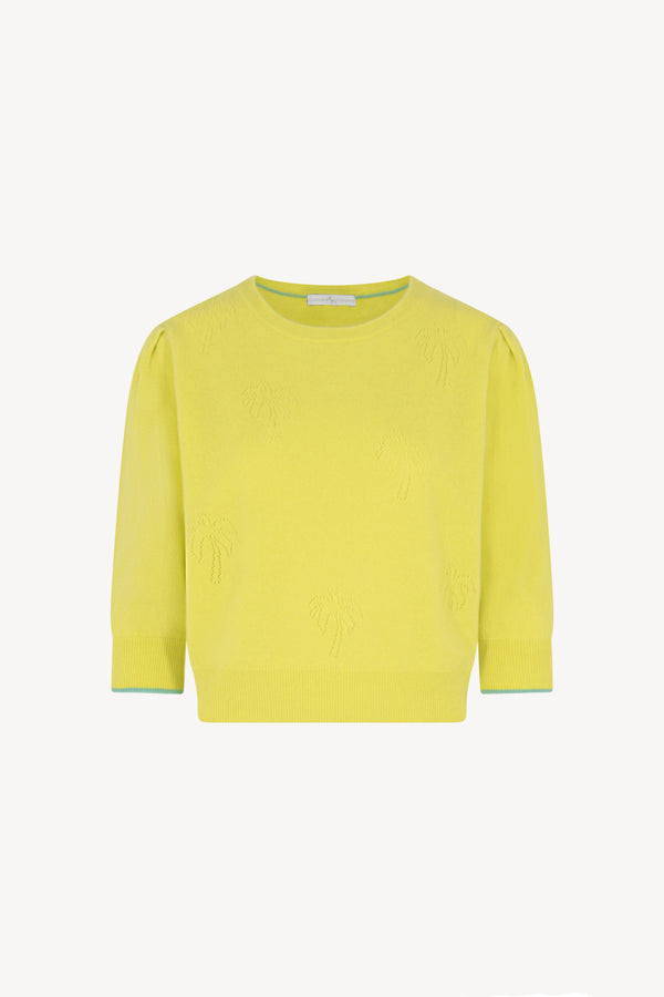 Maglia intarsio palme Puro Cashmere