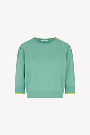 Maglia intarsio palme Puro Cashmere