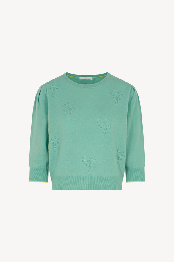 Maglia intarsio palme Puro Cashmere