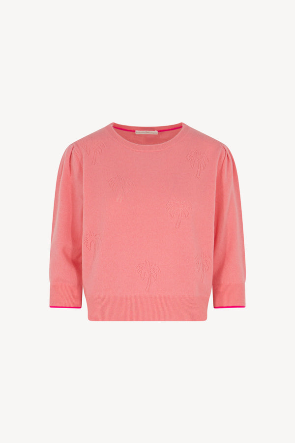 Maglia intarsio palme Puro Cashmere