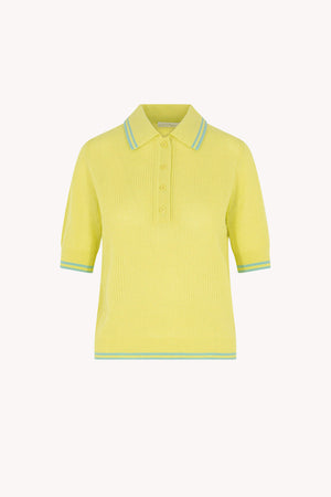 Polo Rete in Puro Cashmere Giallo