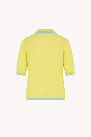 Polo Rete in Puro Cashmere Giallo