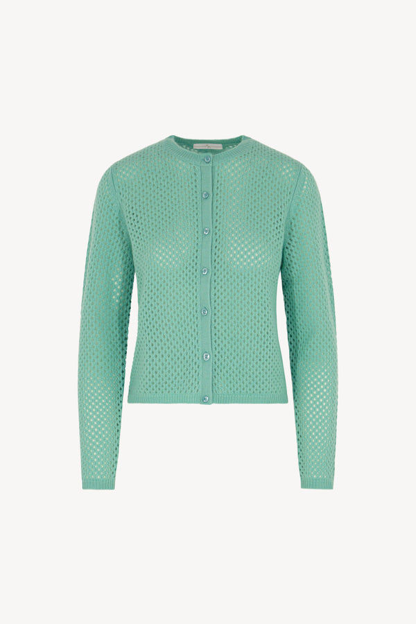 Cardigan rete Puro Cashmere