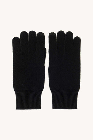 Guanti con Toucscreen  in Puro Cashmere Nero