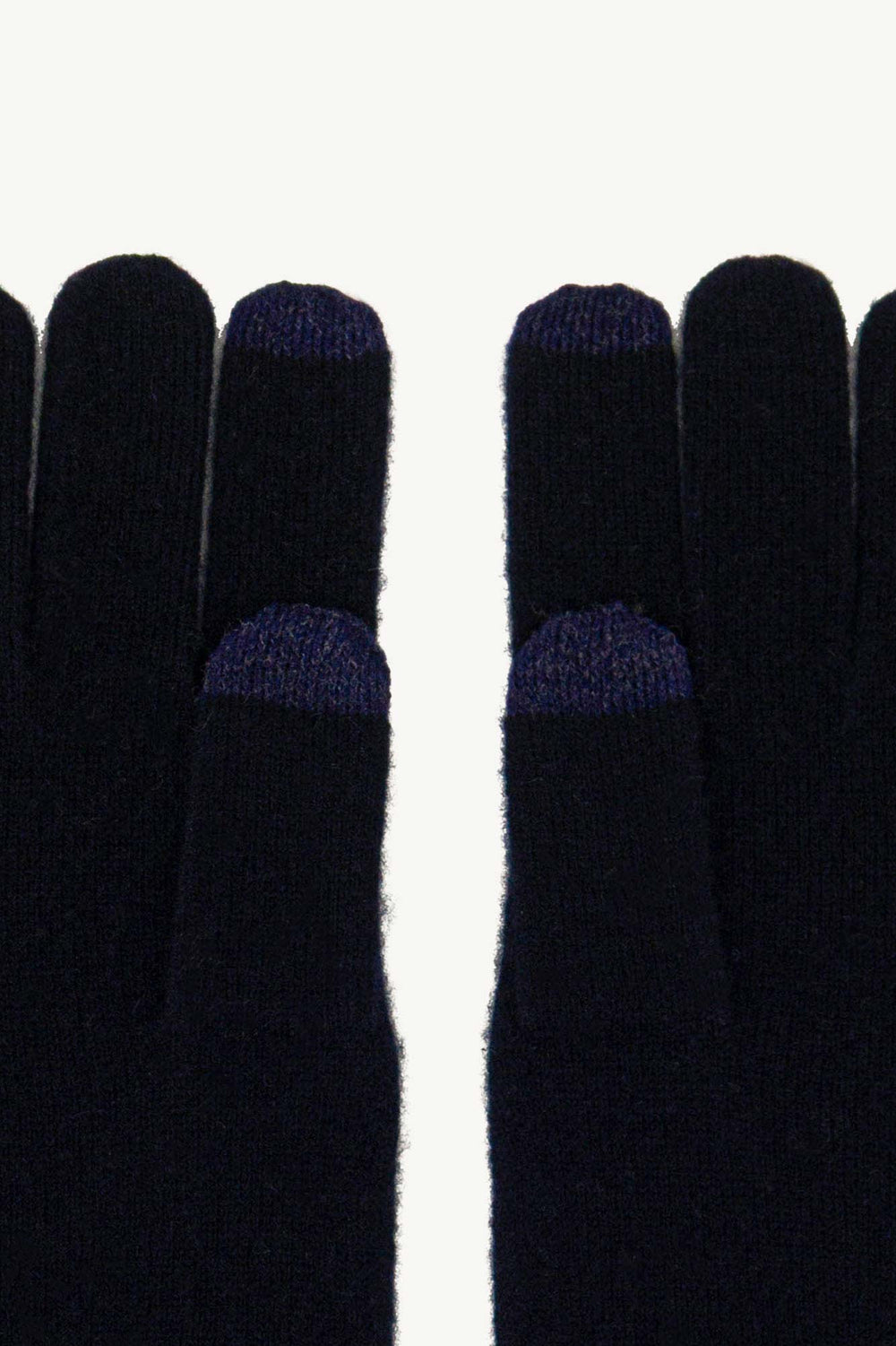 Guanti con Toucscreen  in Puro Cashmere Navy