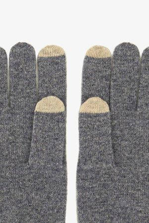 Guanti con Toucscreen  in Puro Cashmere Derby
