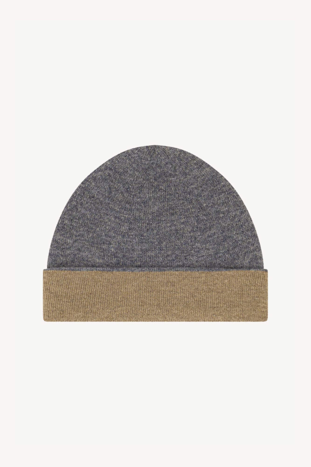 Berretto Reversibile in Puro Cashmere Derby-Dune