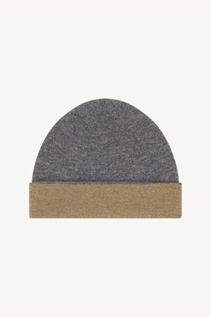 Berretto Reversibile in Puro Cashmere Derby-Dune