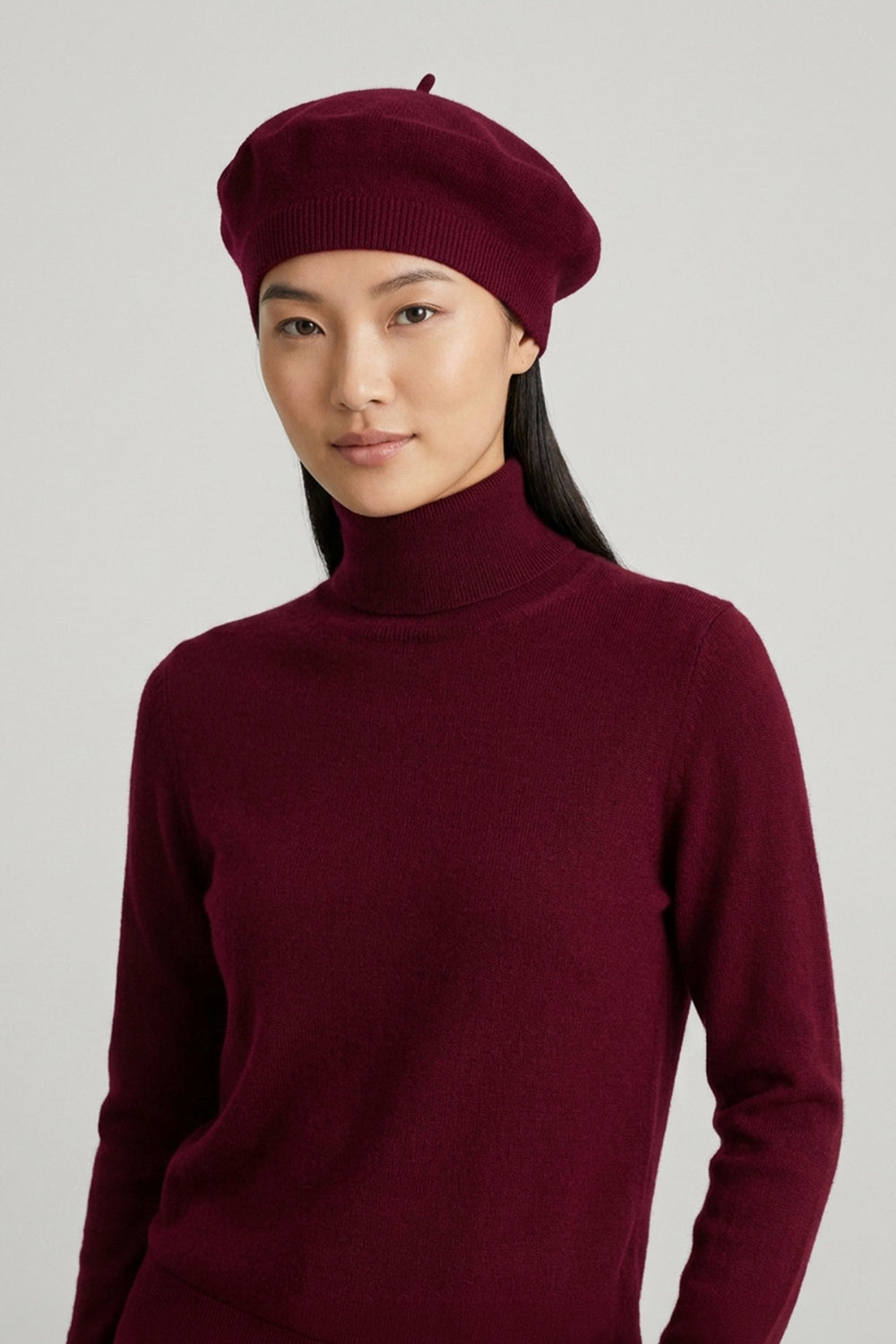 Basco in Maglia in Puro Cashmere Melograno