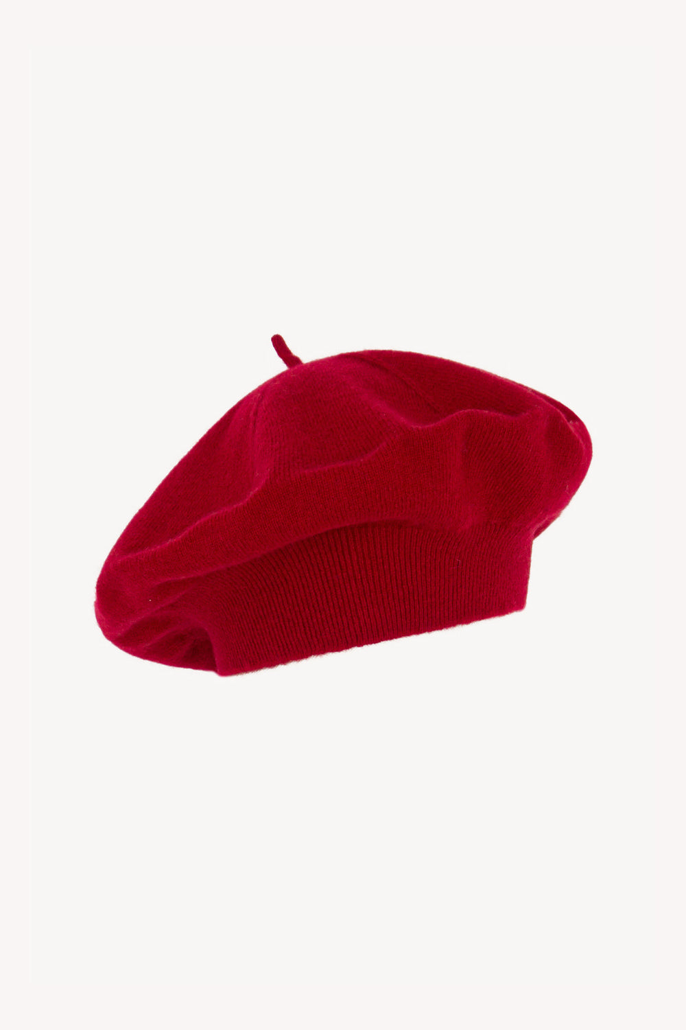 Basco in Maglia in Puro Cashmere Rubino