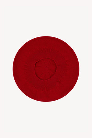 Basco in Maglia in Puro Cashmere Rubino