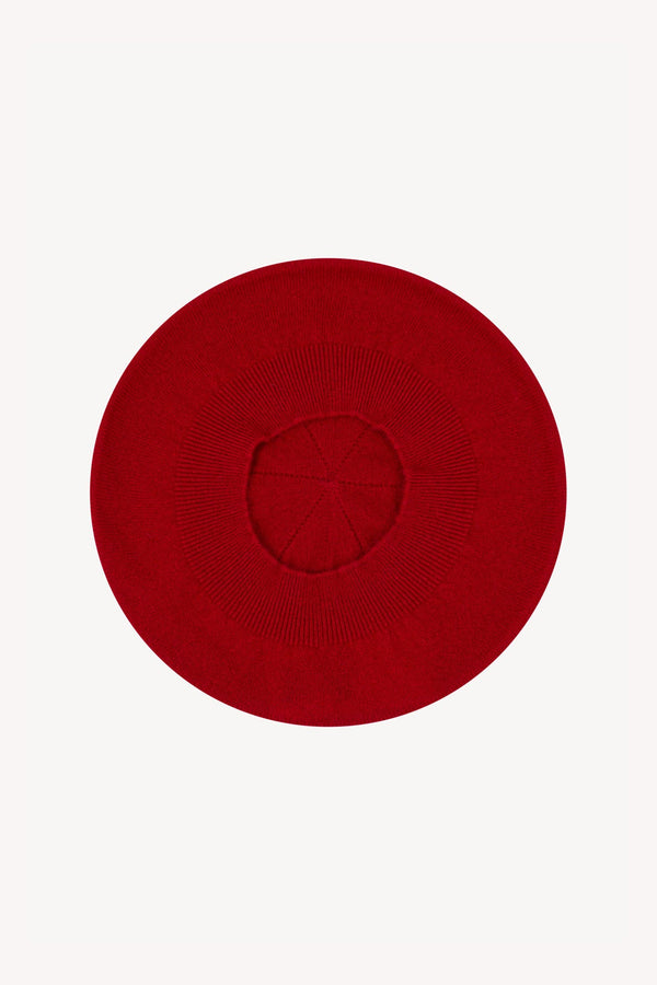 Basco in Maglia in Puro Cashmere Rubino