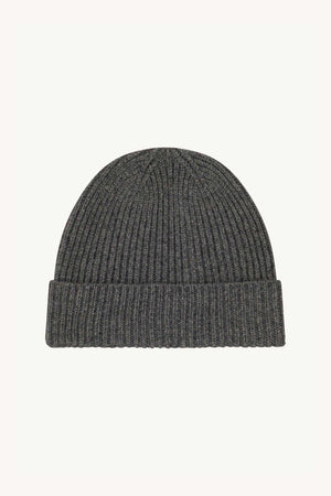 Berretto Unisex a Coste in Puro Cashmere Flanella - Modello Corto