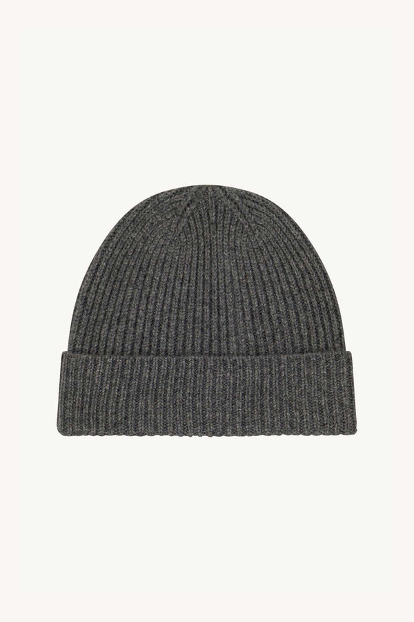 Berretto Unisex a Coste in Puro Cashmere Flanella - Modello Corto