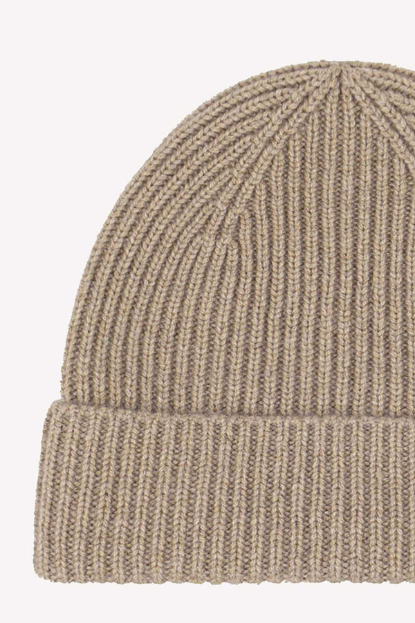 Dune Unisex Pure Cashmere Short Ribbed Beanie