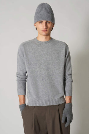 Berretto Unisex a Coste in Puro Cashmere Derby - Modello Lungo