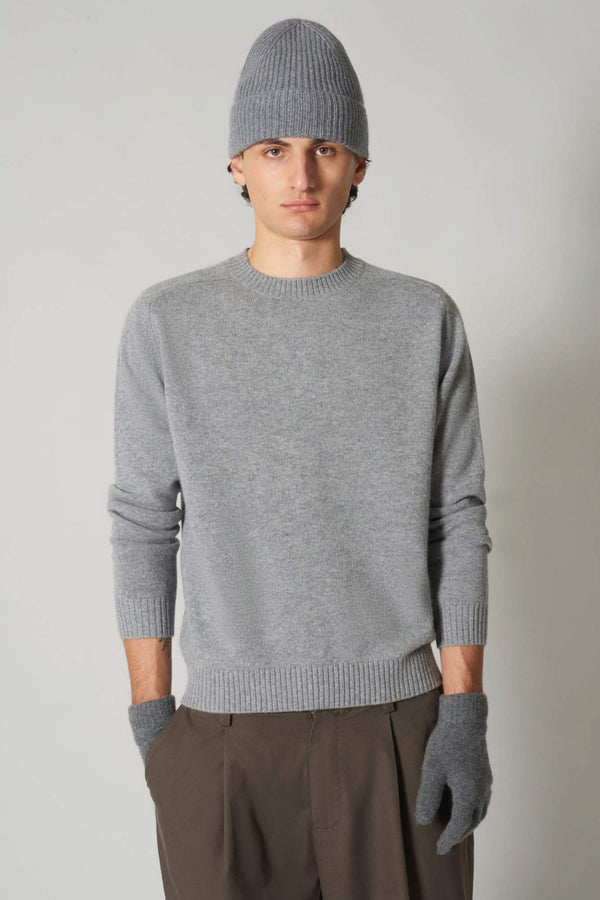 Berretto Unisex a Coste in Puro Cashmere Derby - Modello Lungo