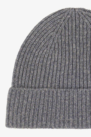 Berretto Unisex a Coste in Puro Cashmere Derby - Modello Lungo