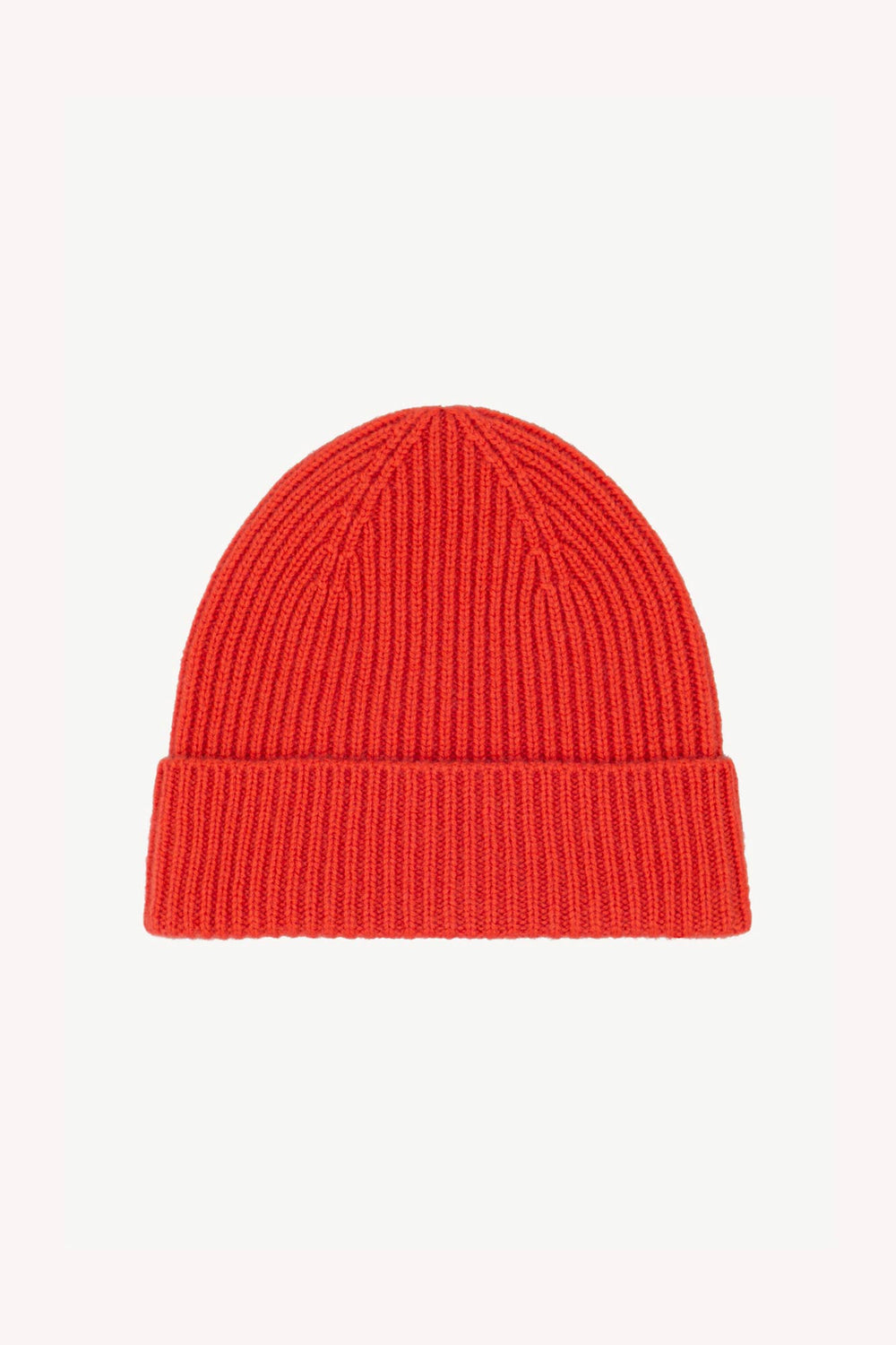 Berretto Unisex a Coste in Puro Cashmere Bitter - Modello Lungo