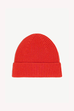 Berretto Unisex a Coste in Puro Cashmere Bitter - Modello Lungo